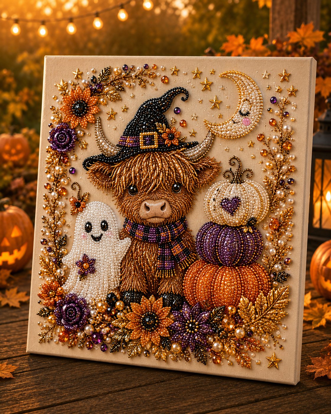 🔥 Last Day 75% OFF – 👻✨ Halloween Pearl Art DIY Kit – Turn Tiny Pearls into Spooky-Cute Magic