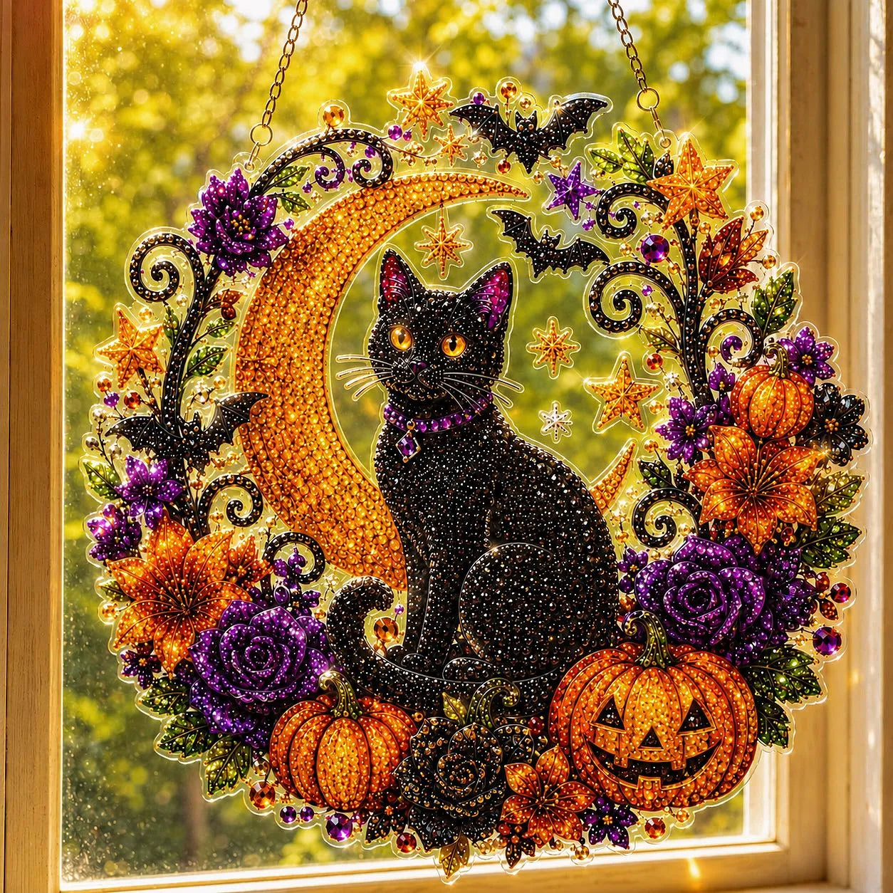 🎃Last Day of Halloween Sale✨-Halloween DIY Diamond Art Hanging Ornament Kit