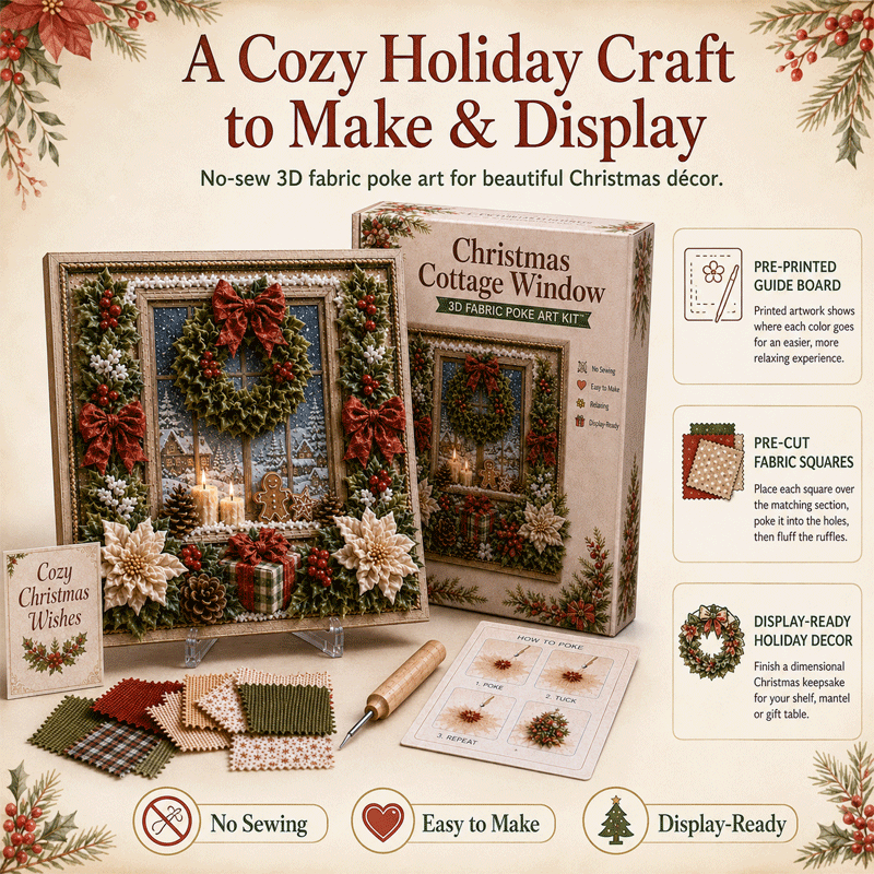 🎁 3D-kerststof-poke-art-set