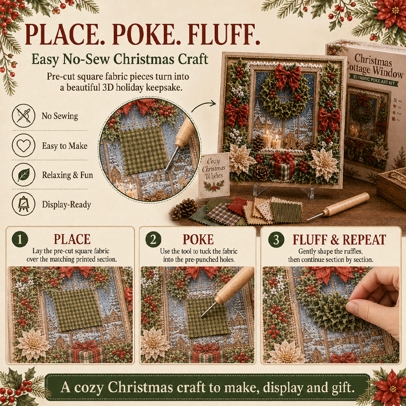 🎁 3D-kerststof-poke-art-set