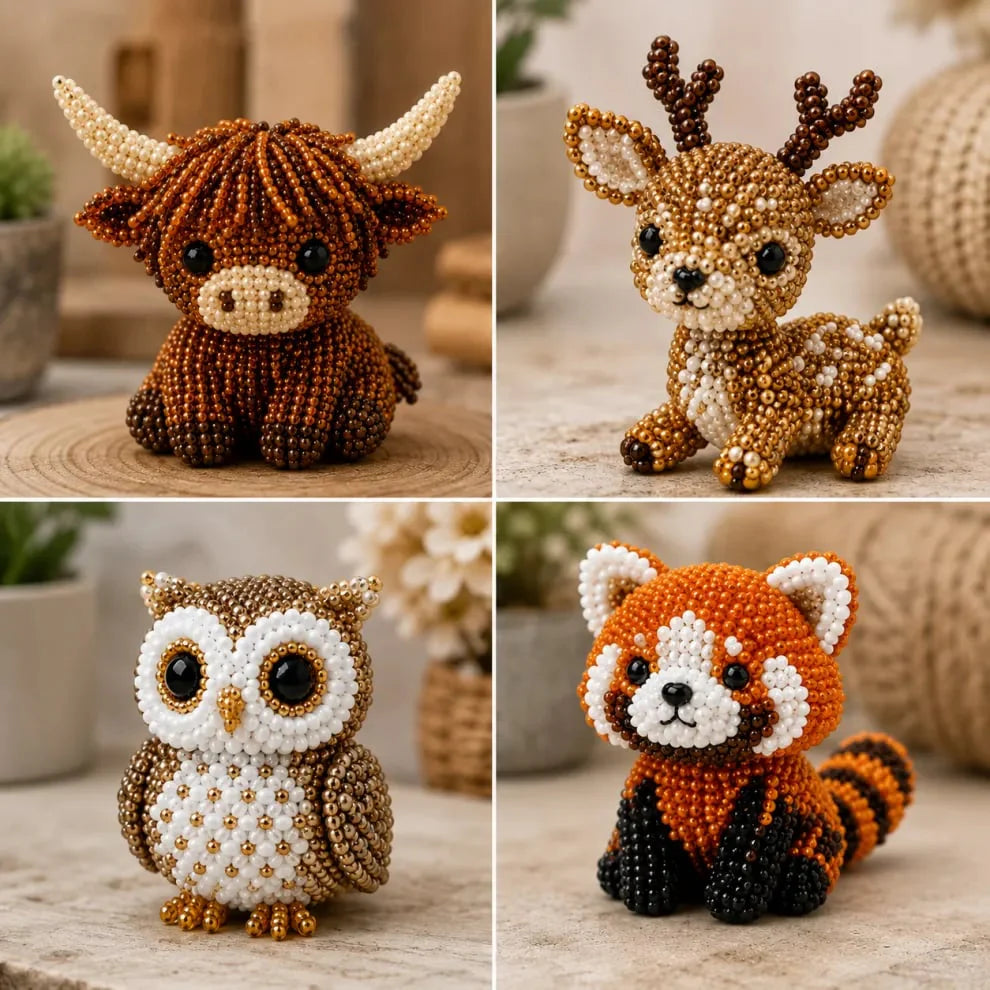 LAST DAY 70% OFF 🧵✨Petite 3D Beaded Animal Craft Kit