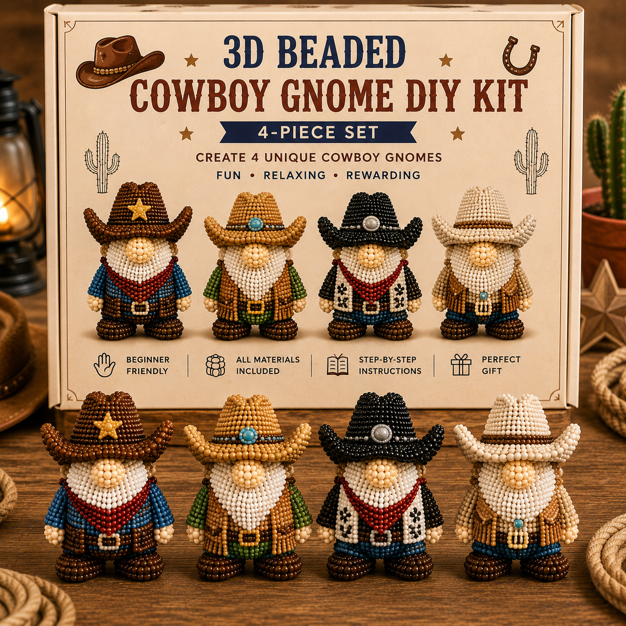 🔥LAST DAY 70% OFF♥ 3D Beaded Gnome DIY Kit