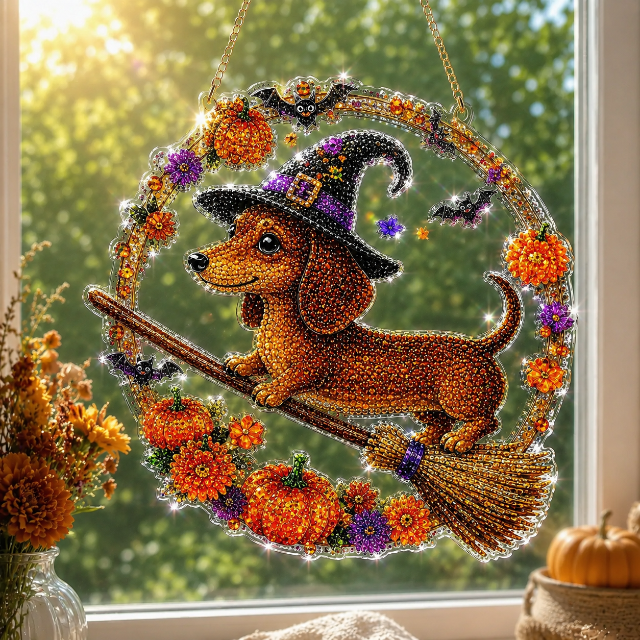 🎃Last Day of Halloween Sale✨-Halloween DIY Diamond Art Hanging Ornament Kit