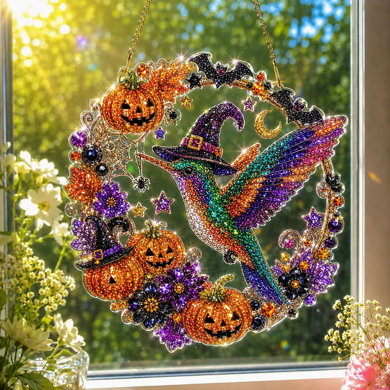 🎃Last Day of Halloween Sale✨-Halloween DIY Diamond Art Hanging Ornament Kit