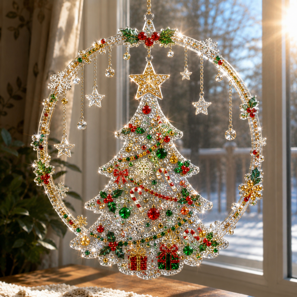 🎅70% Off on the Last Day of the Off-Season Sale🎄- Christmas Diamond Art Suncatcher Kit