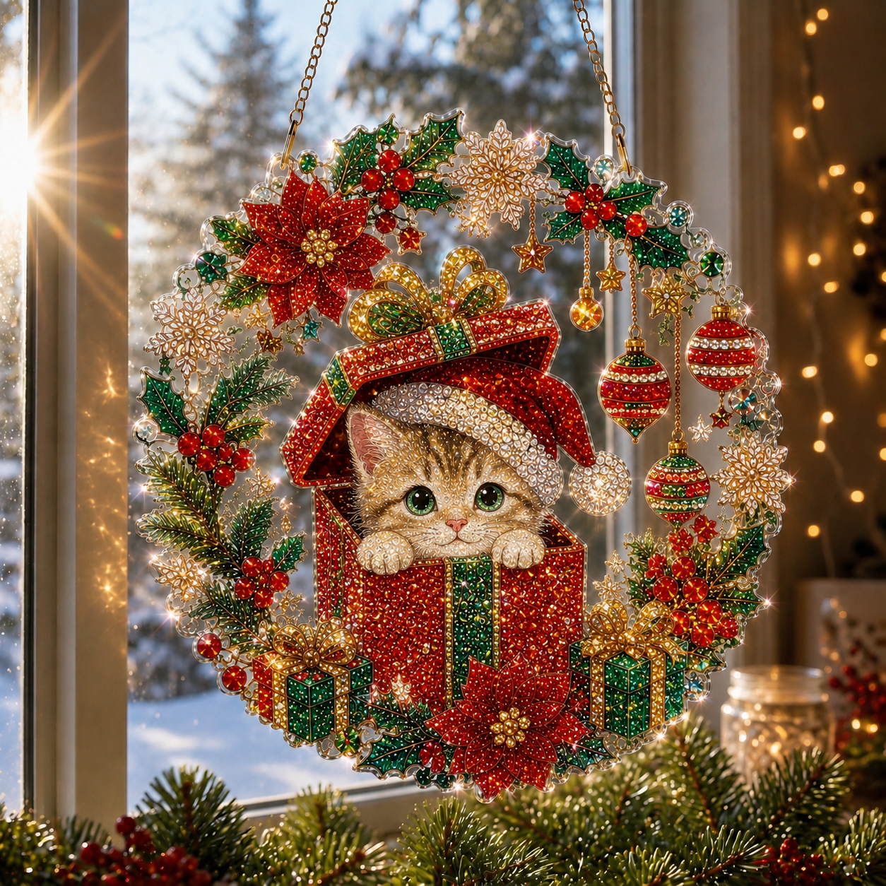 🎅70% Off on the Last Day of the Off-Season Sale🎄- Christmas Diamond Art Suncatcher Kit
