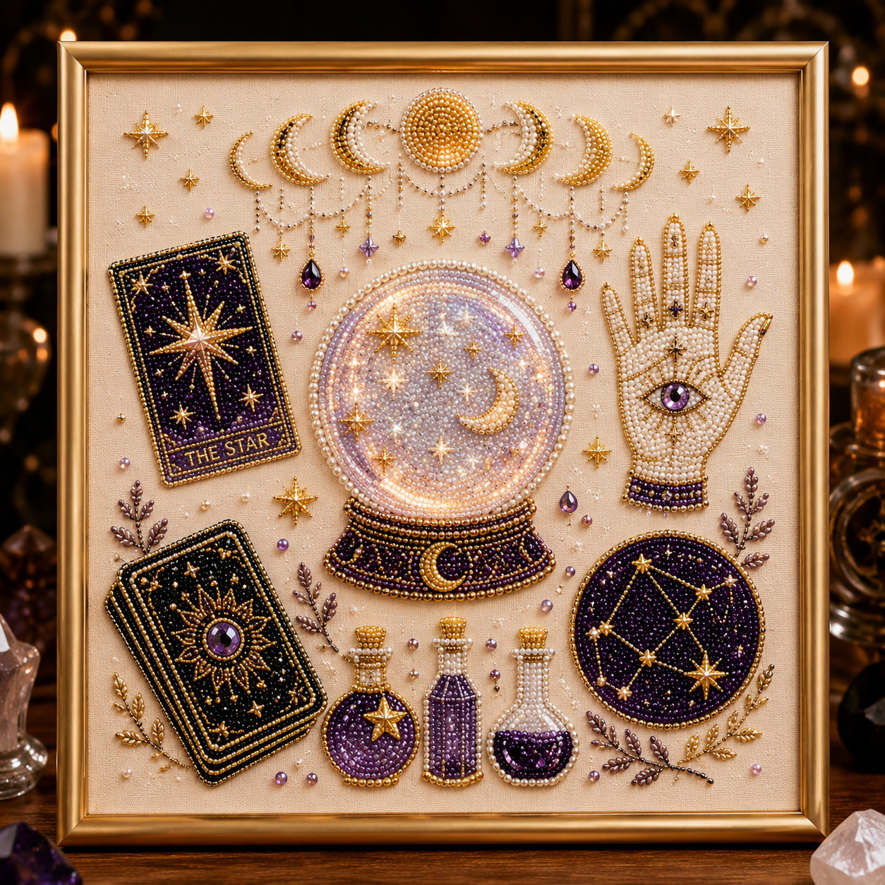 🔥 Last Day 75% OFF – 👻✨ Halloween Pearl Art DIY Kit – Turn Tiny Pearls into Spooky-Cute Magic