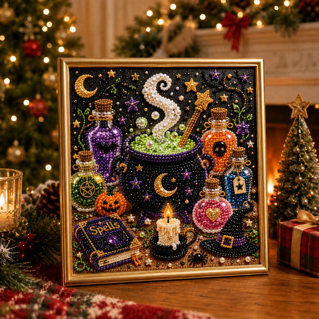 🔥 Last Day 75% OFF – 👻✨ Halloween Pearl Art DIY Kit – Turn Tiny Pearls into Spooky-Cute Magic