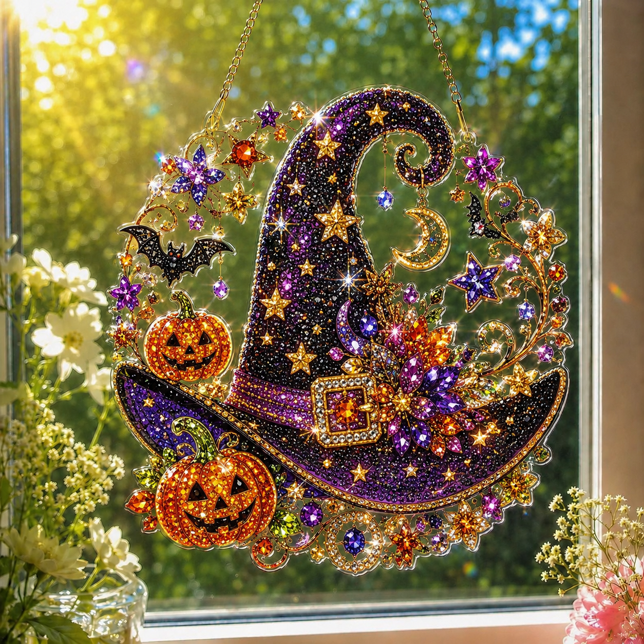 🎃Last Day of Halloween Sale✨-Halloween DIY Diamond Art Hanging Ornament Kit