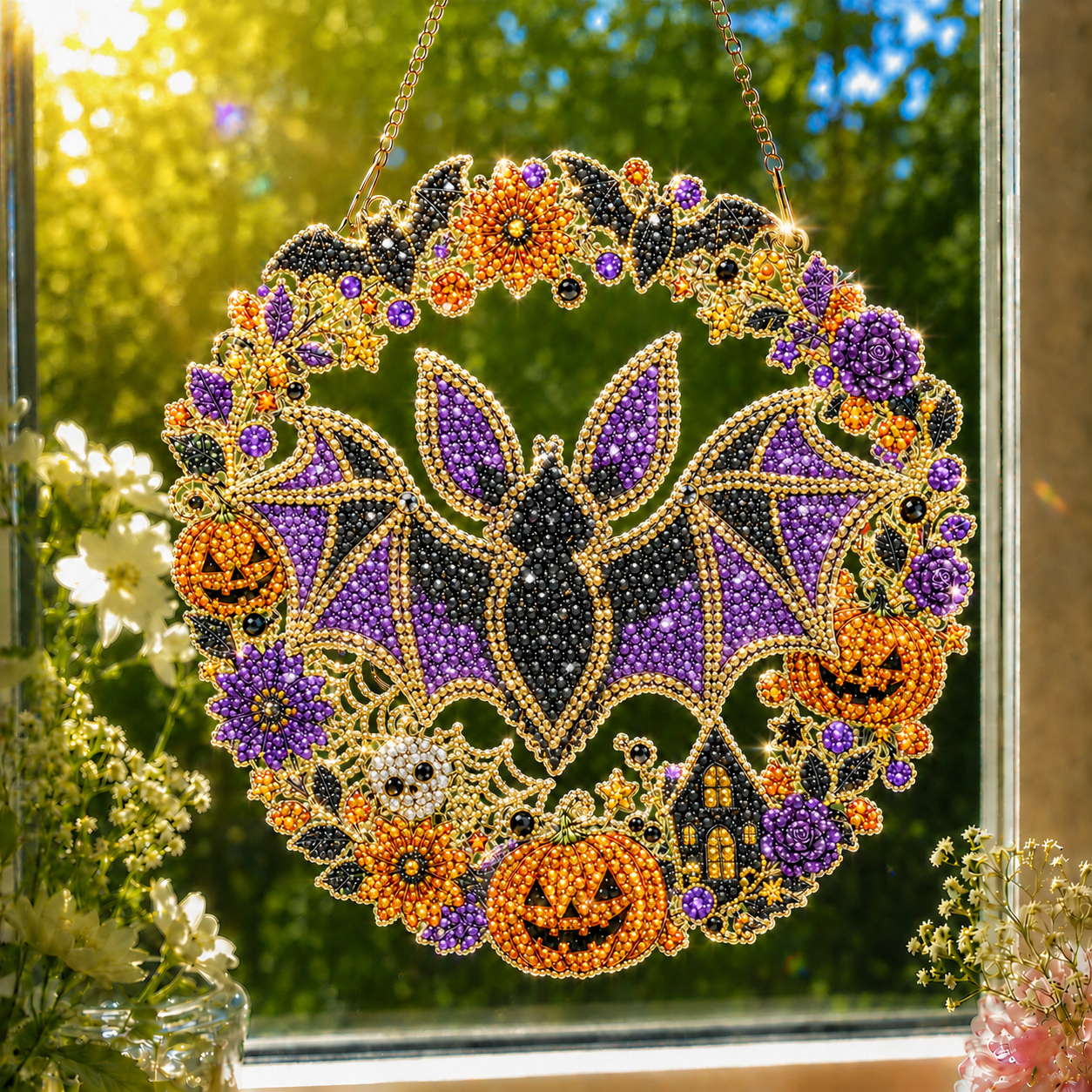 🎃Last Day of Halloween Sale✨-Halloween DIY Diamond Art Hanging Ornament Kit