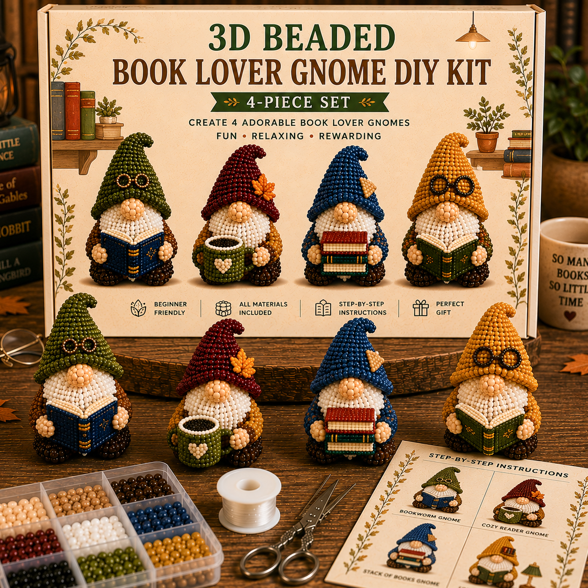 🔥LAST DAY 70% OFF♥ 3D Beaded Gnome DIY Kit