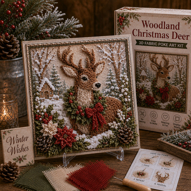 🎁 3D-kerststof-poke-art-set