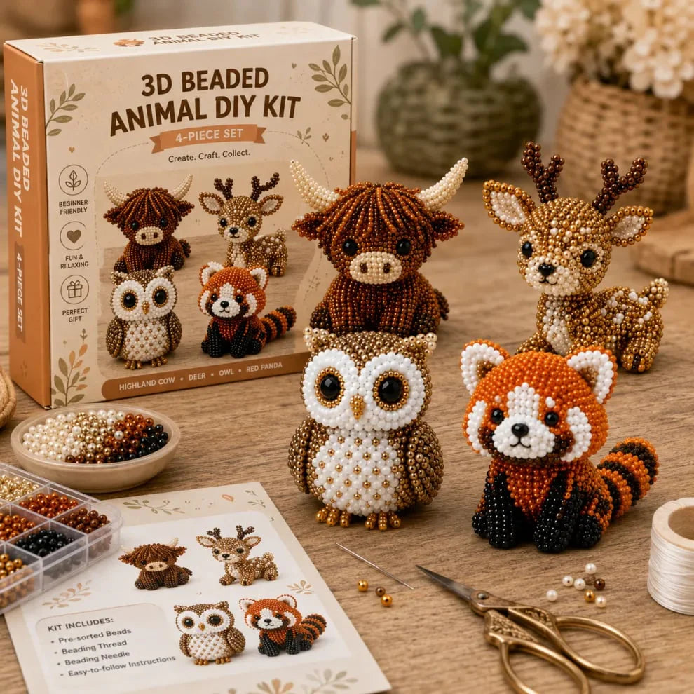 LAST DAY 70% OFF 🧵✨Petite 3D Beaded Animal Craft Kit