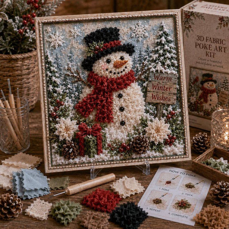 🎁 3D-kerststof-poke-art-set